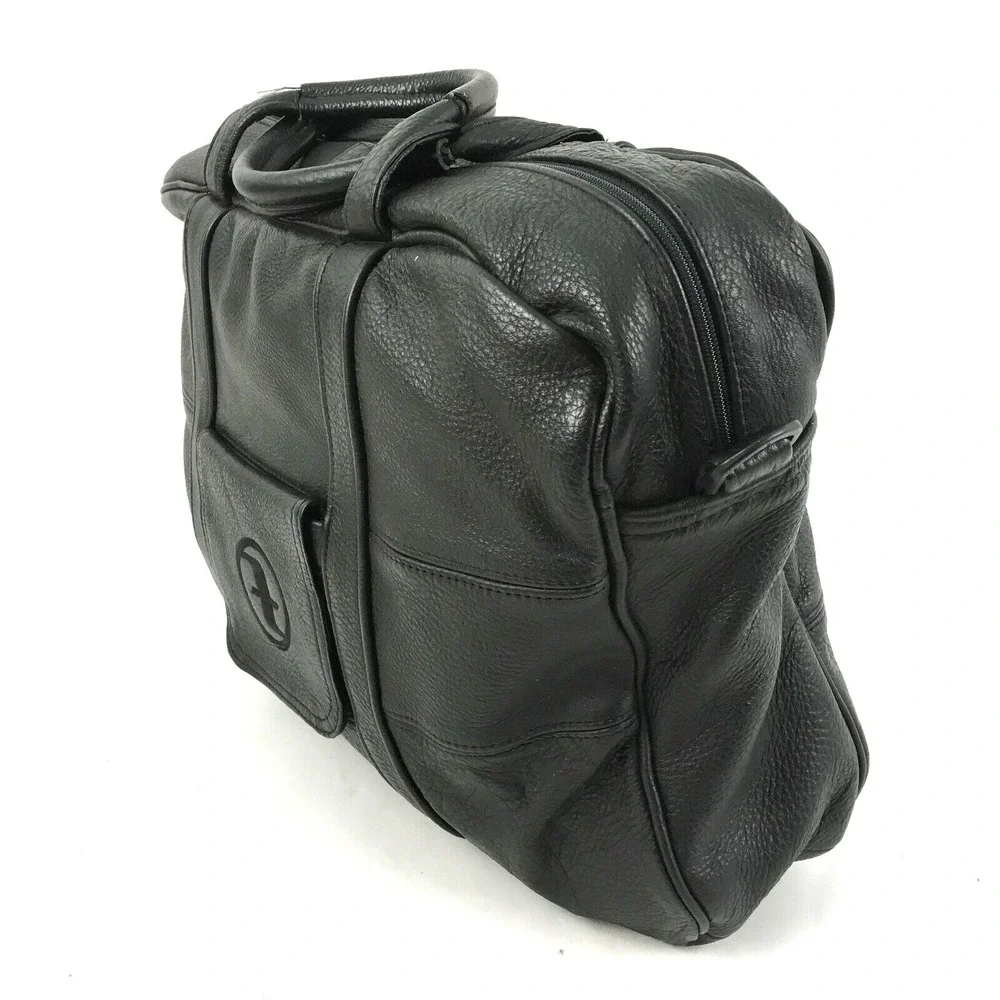 Soft Black Leather‎ Briefcase Attache Bag Business Supple Unbranded Mexico-Made